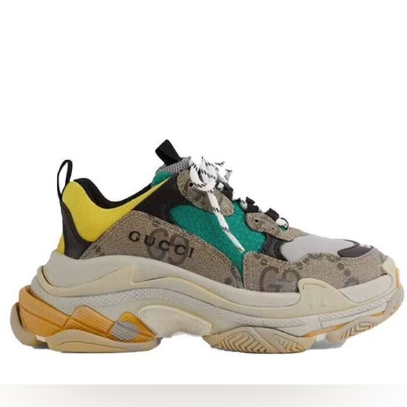 Balenciaga Triple S x Gucci Low The Hacker Project W, worn 1x, Women's eu38, US8 - Picture 4 of 8